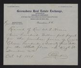Receipt of transaction from the Greensboro Real Estate Exchange